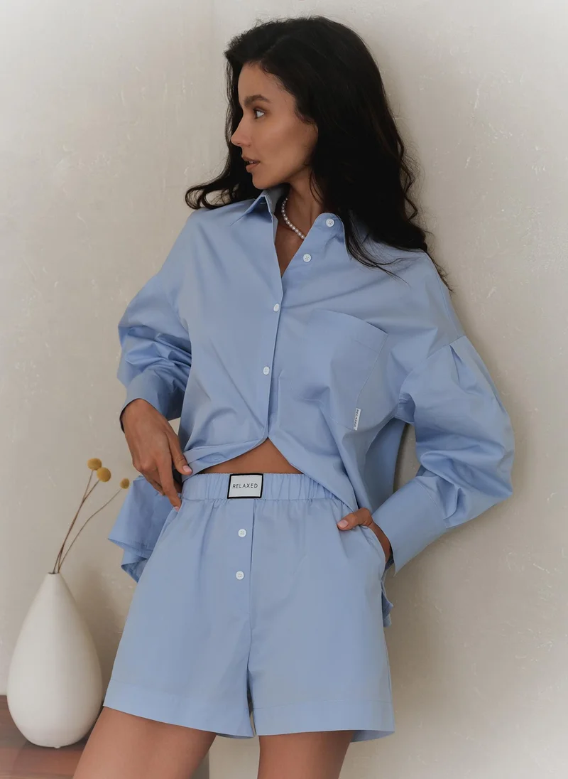 Lichi High-waisted monochrome shorts